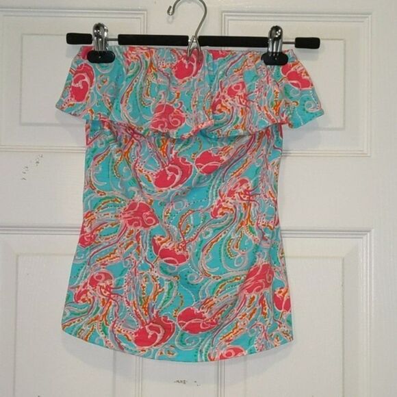 Lilly Pulitzer Jellies Be Jammin Ruffle Tube Top - Picture 1 of 5